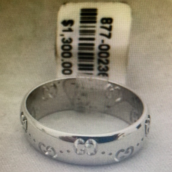 💯 Authentic GUCCI icon 18k white gold ring - Picture 3 of 4